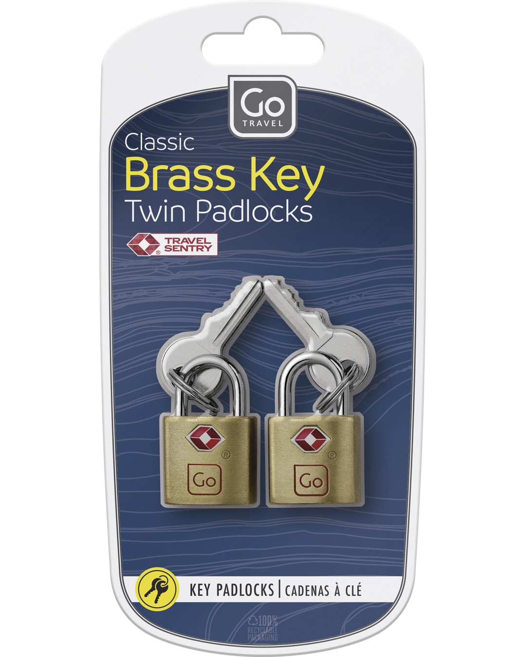 0_1_Classic Brass Key Twin Padlocks TSA