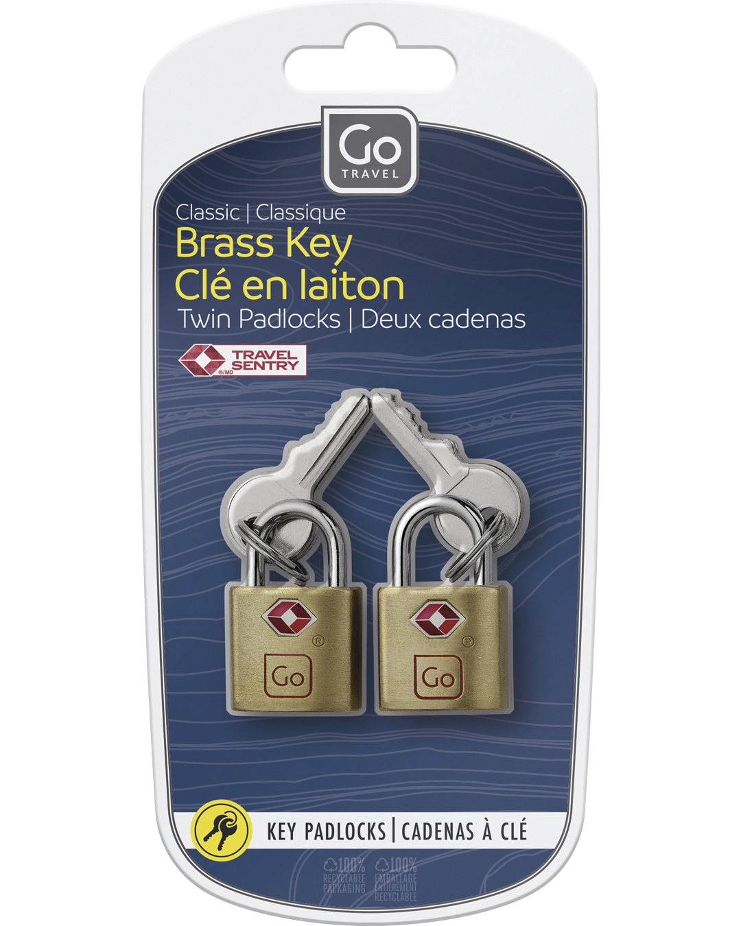 0_1_Classic Brass Key Twin Padlocks TSA