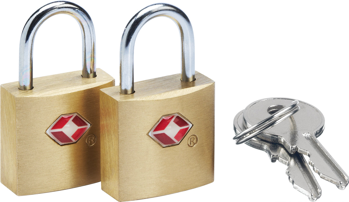 1_7_Classic Brass Key Twin Padlocks TSA