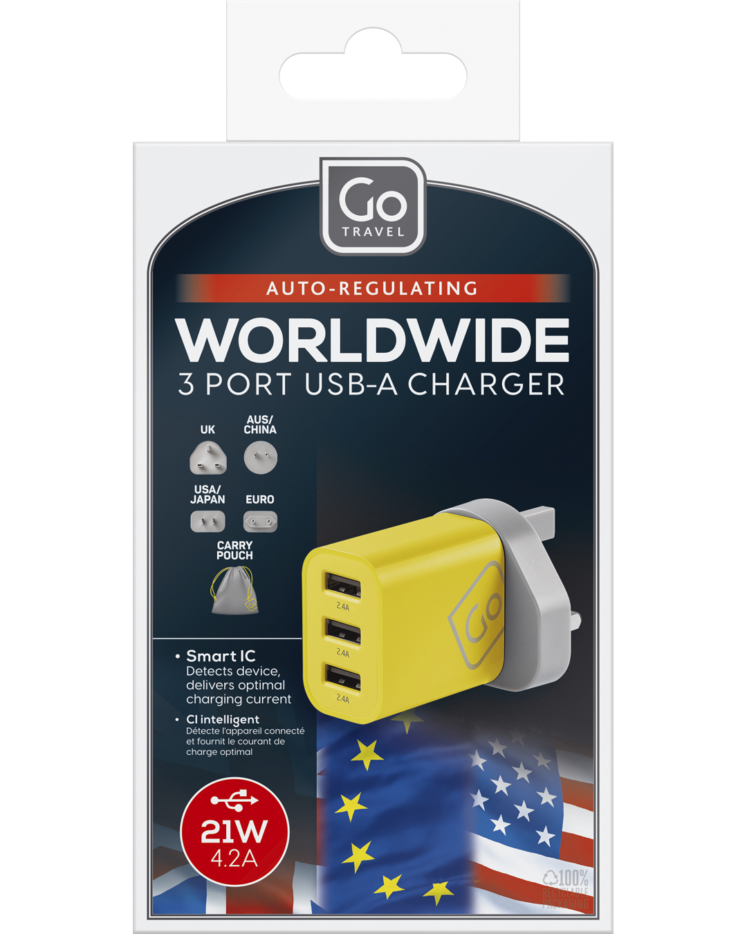 0_1_Worldwide 3 Port USB-A Charger