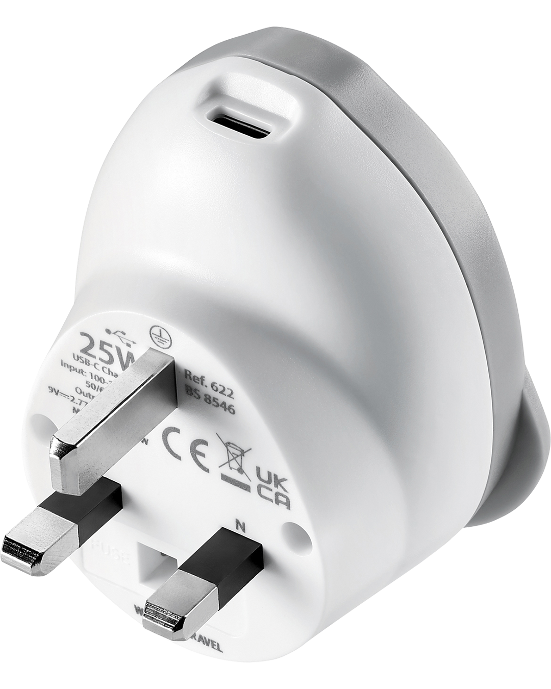 1_2_World - UK USB-C Adaptor + (25W)