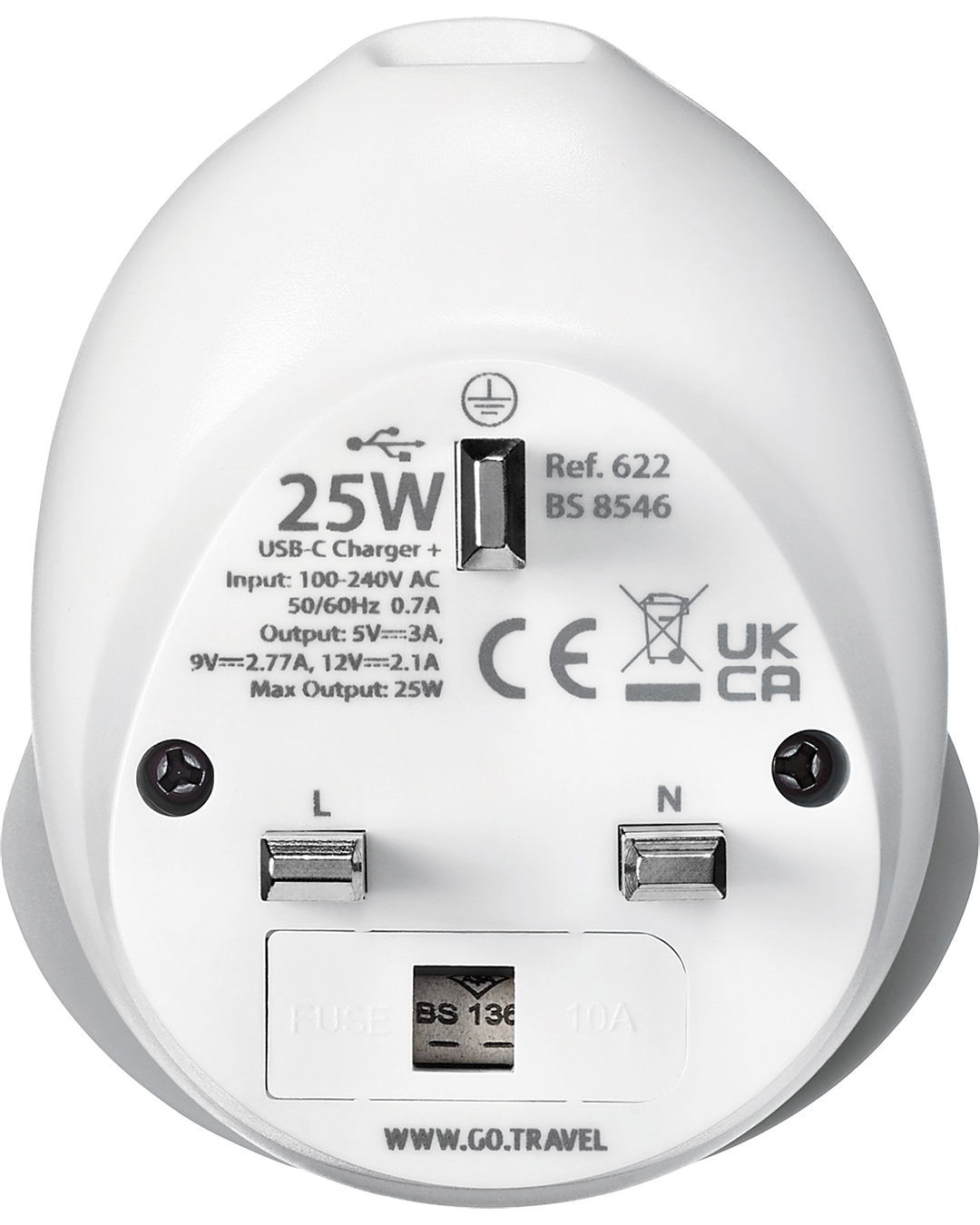 1_4_World - UK USB-C Adaptor + (25W)