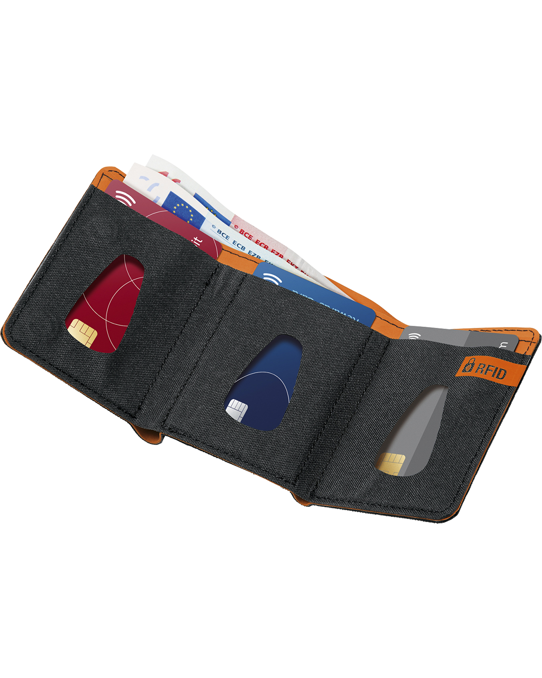 1_4_RFID Tri-Fold Wallet (Black)