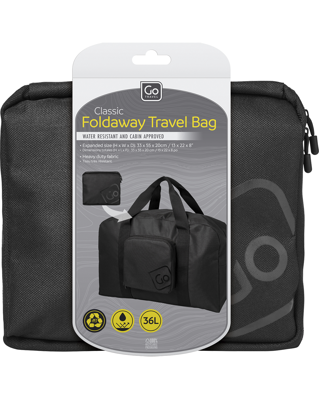 0_1_Classic Foldaway Travel Bag (Black)