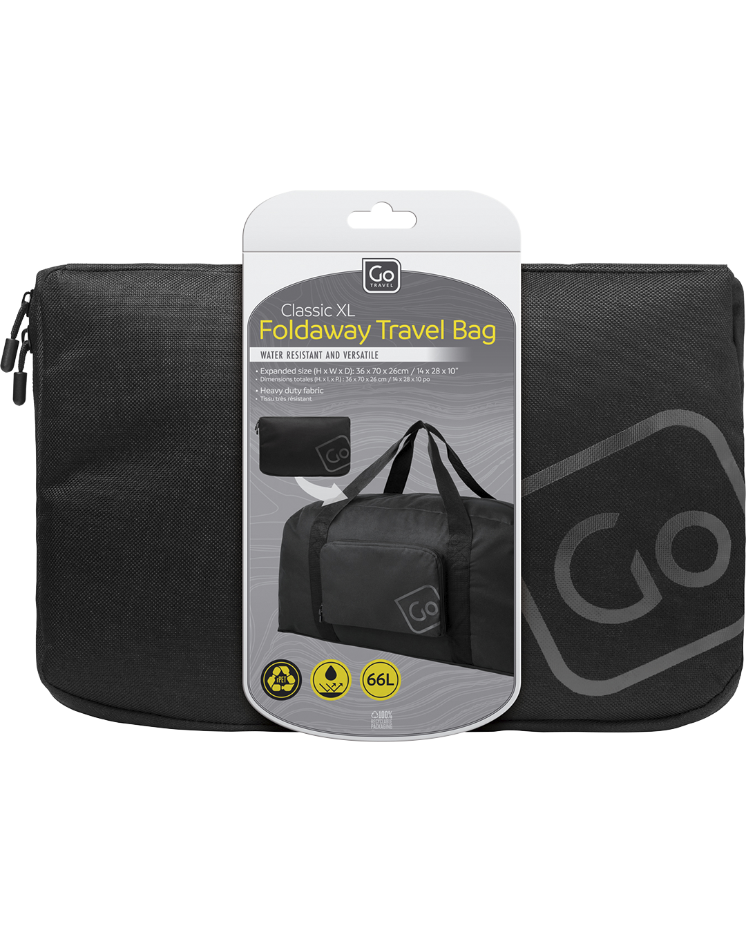 0_1_Classic XL Foldaway Travel Bag (Black)