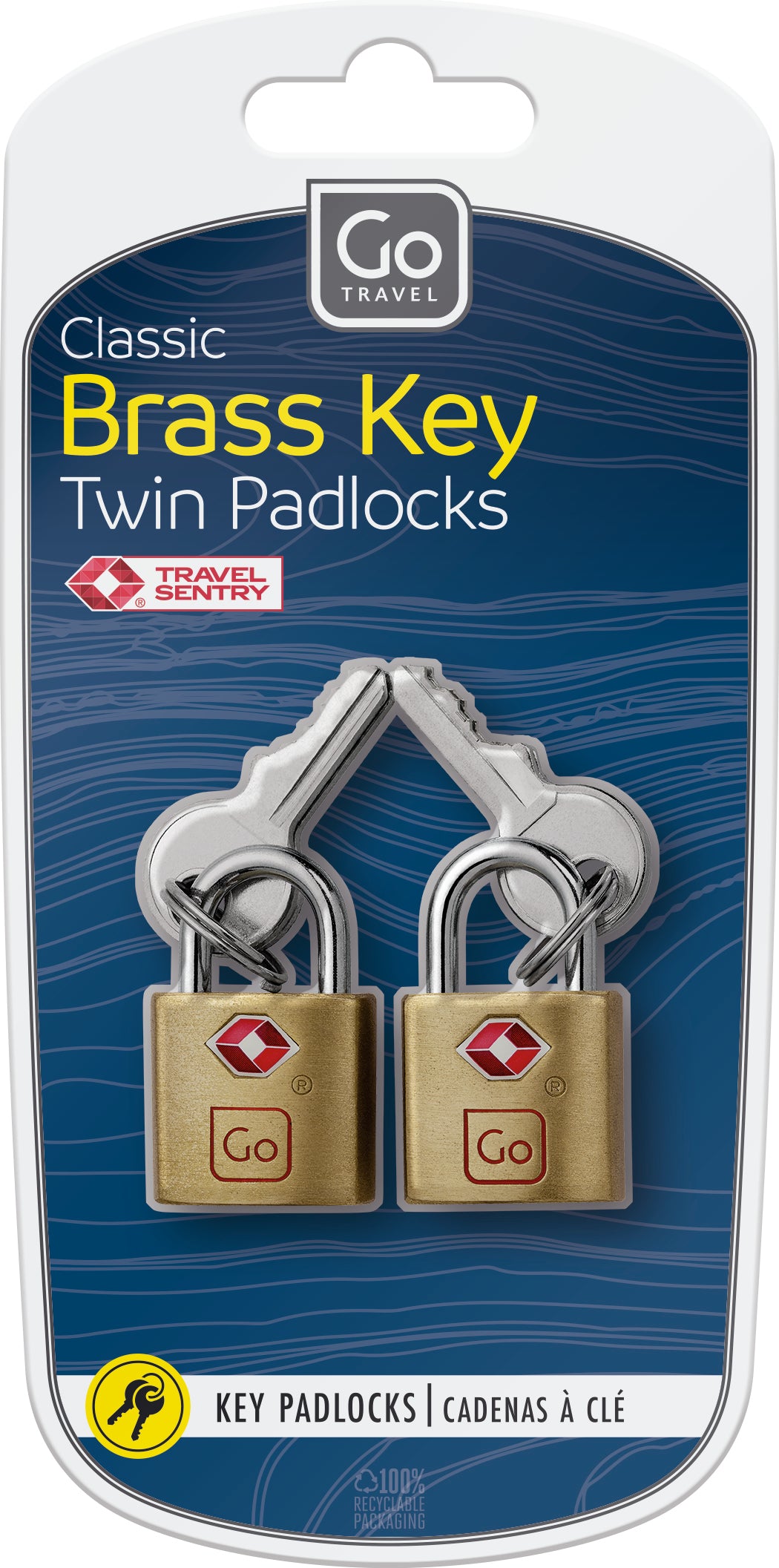 0_2_Classic Brass Key Twin Padlocks TSA