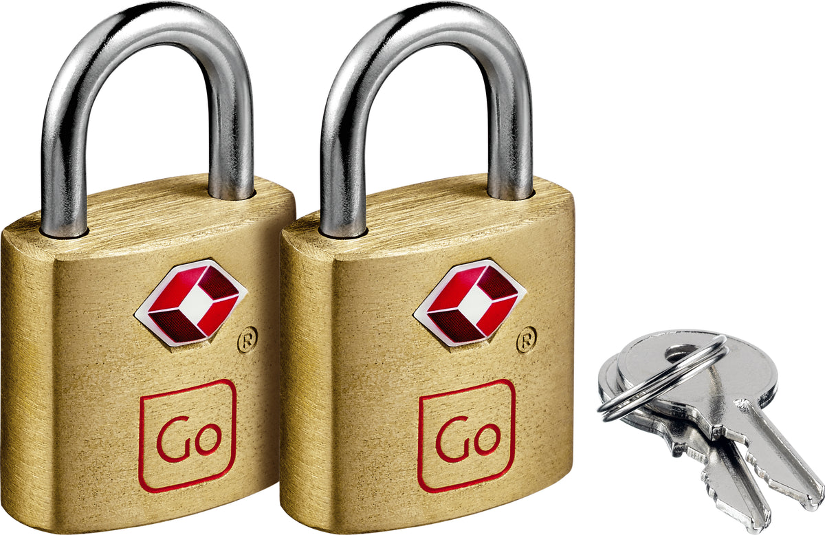 1_6_Classic Brass Key Twin Padlocks TSA
