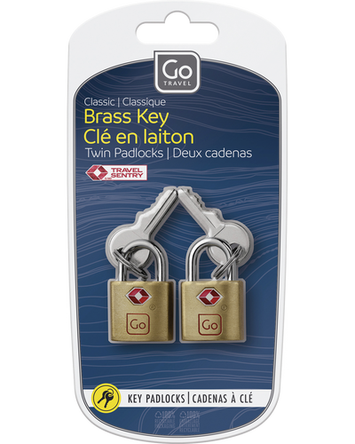 0_1_Classic Brass Key Twin Padlocks TSA