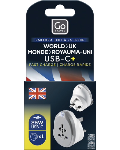0_1_World - UK USB-C Adaptor + (25W)