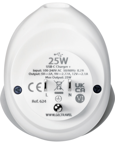 1_4_World - USA USB-C Adaptor + (25W)
