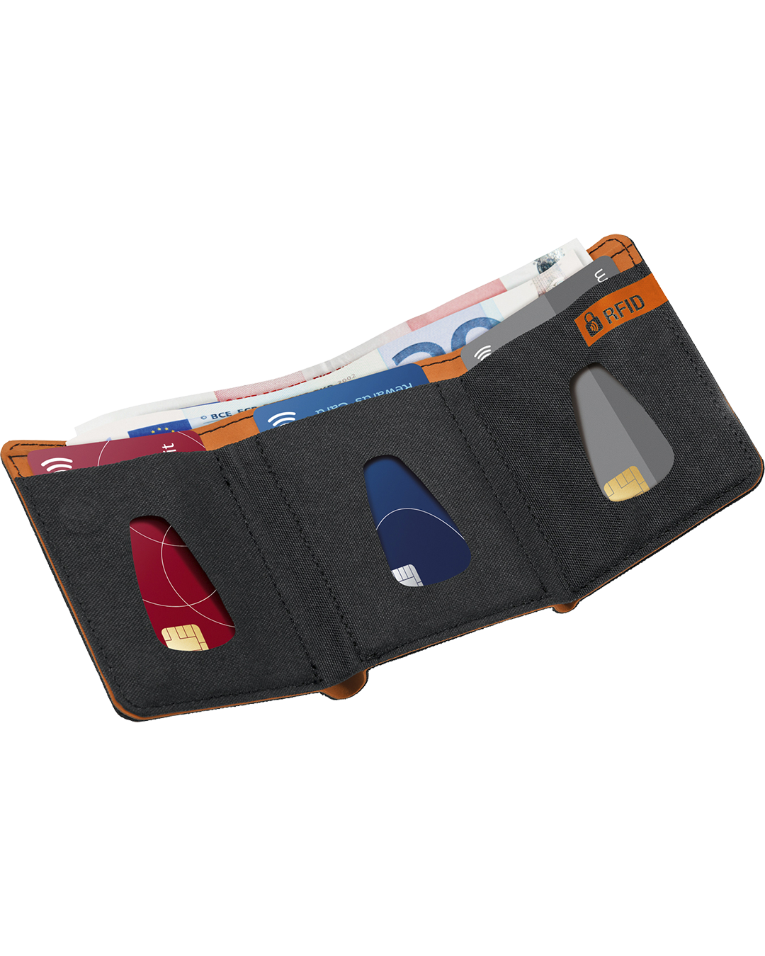 1_6_RFID Tri-Fold Wallet (Black)